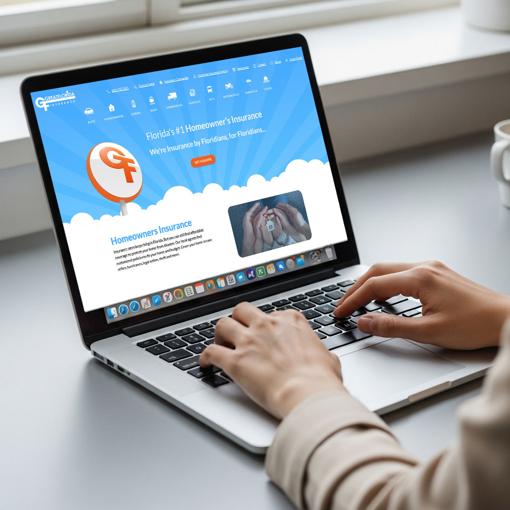 Different types of home insurance coverage icons and a house.